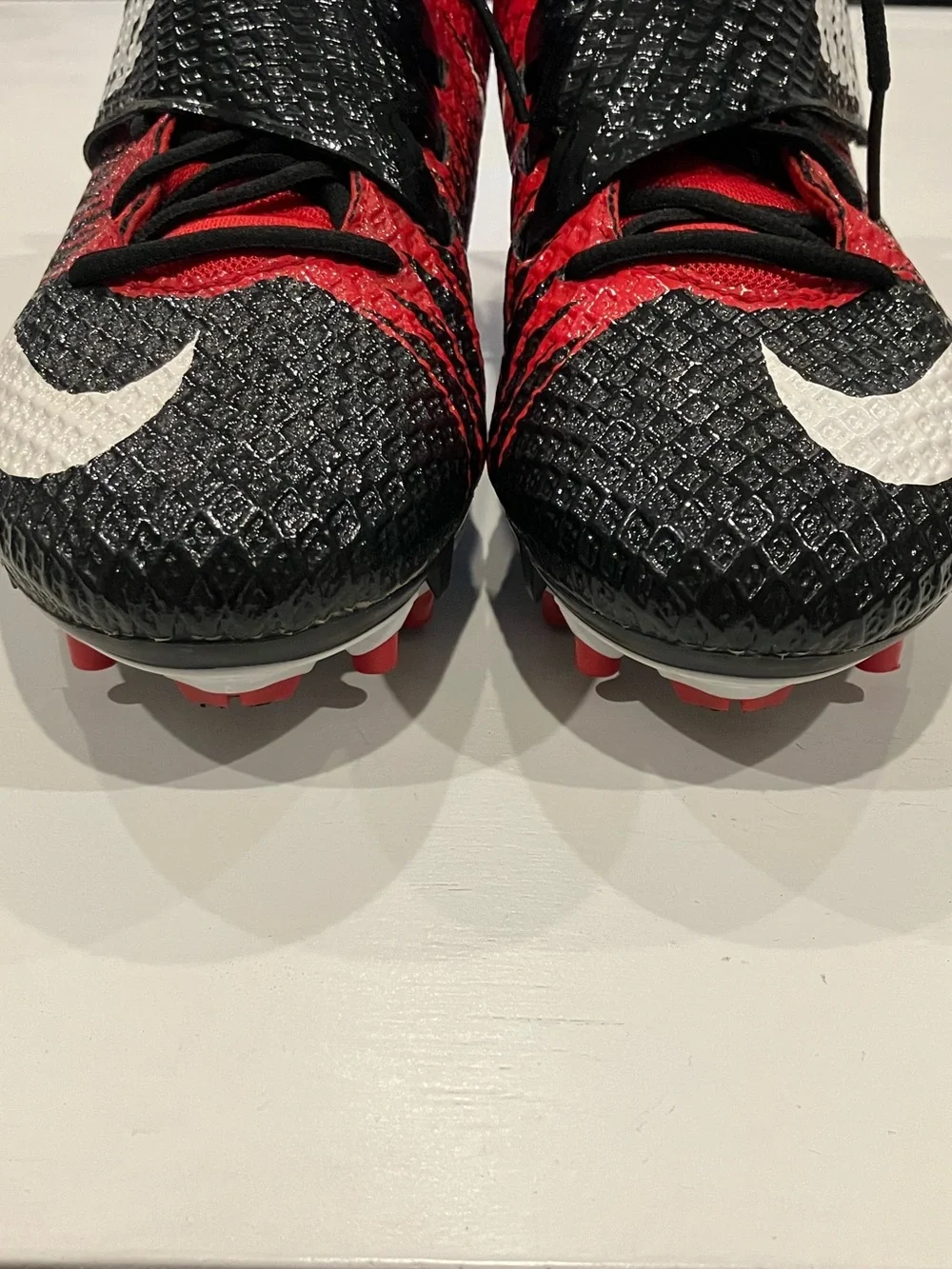 Nike | Red & Black Cleats with White Swoosh